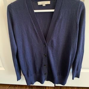 Navy blue cardigan LOFT
